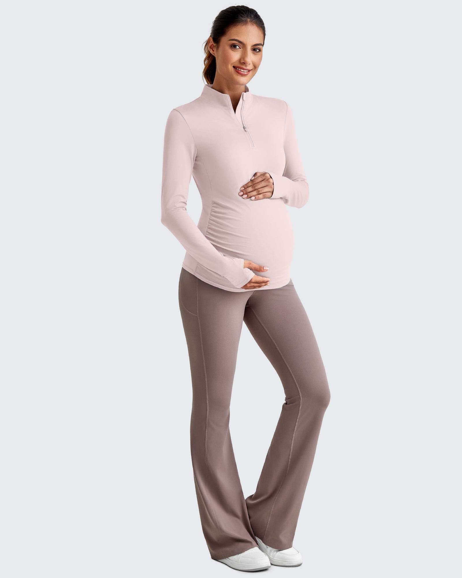 G4Free - UPF 50+ Half Zip Sun Maternity Shirts -GF25BY464BF-XS