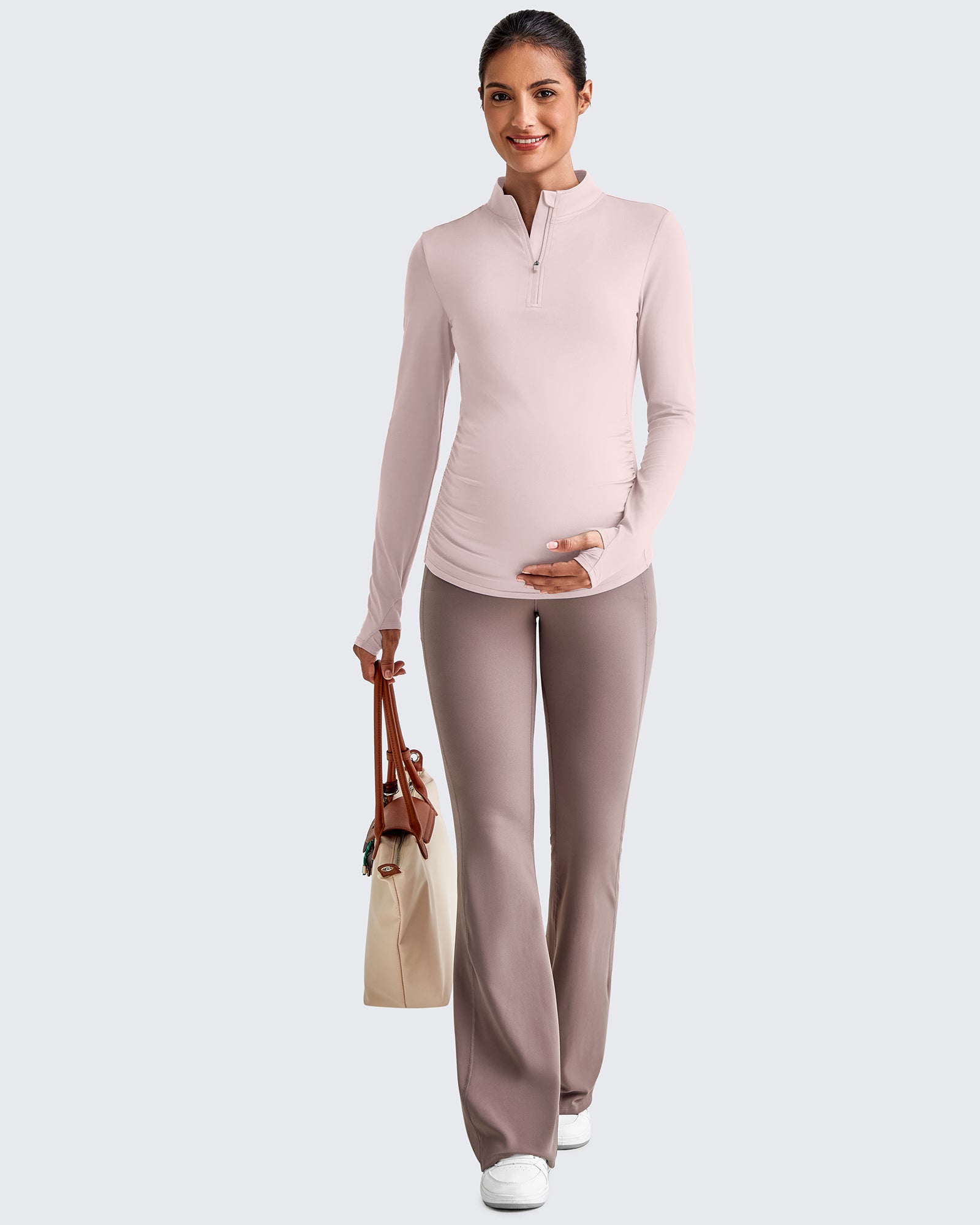 G4Free - UPF 50+ Half Zip Sun Maternity Shirts -GF25BY464BF-XS