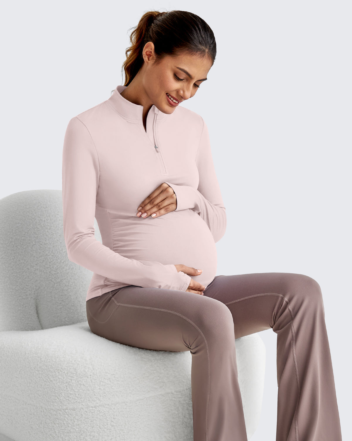 G4Free - UPF 50+ Half Zip Sun Maternity Shirts -GF25BY464BF-XS