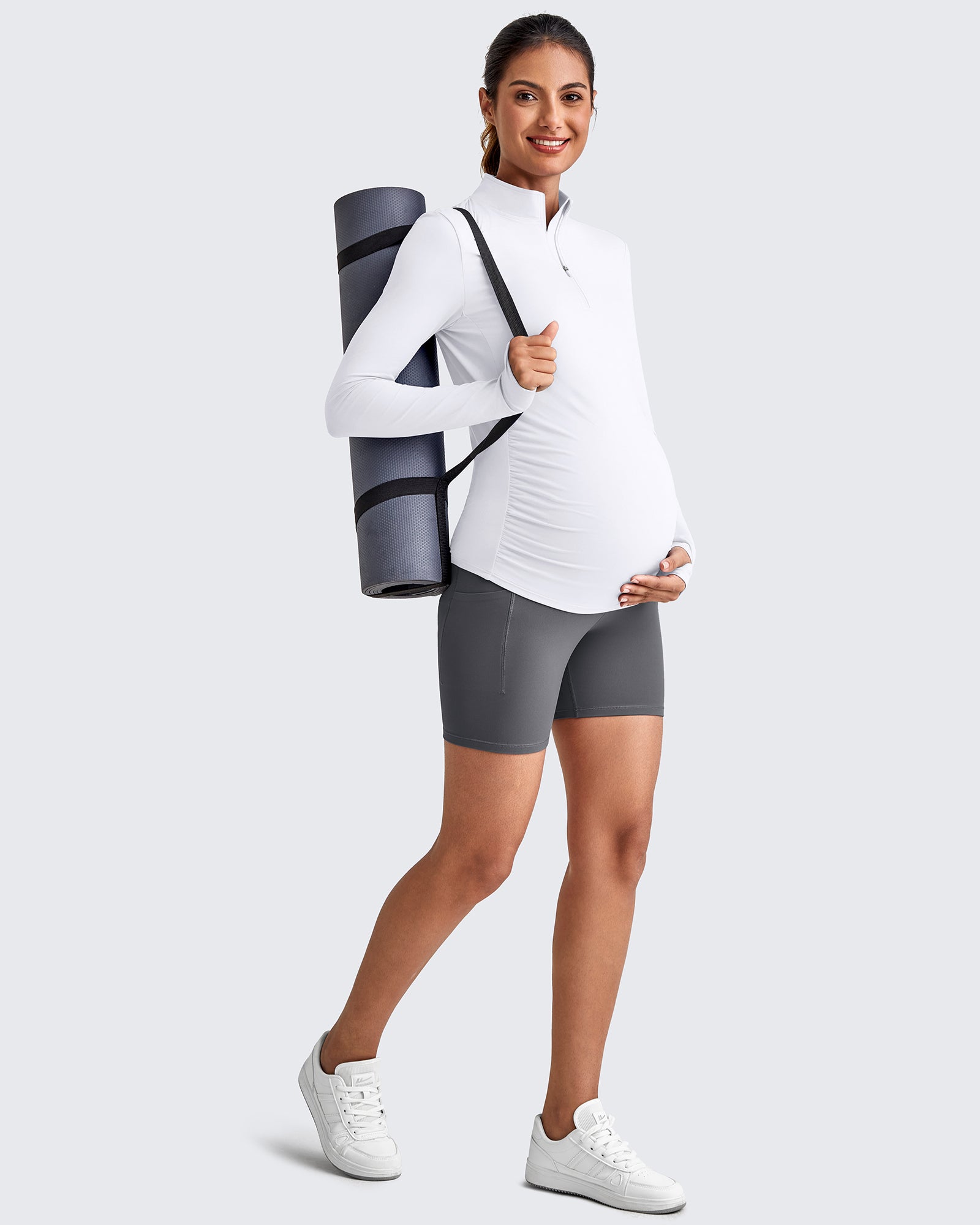 G4Free - UPF 50+ Half Zip Sun Maternity Shirts -GF25BY464BF-XS