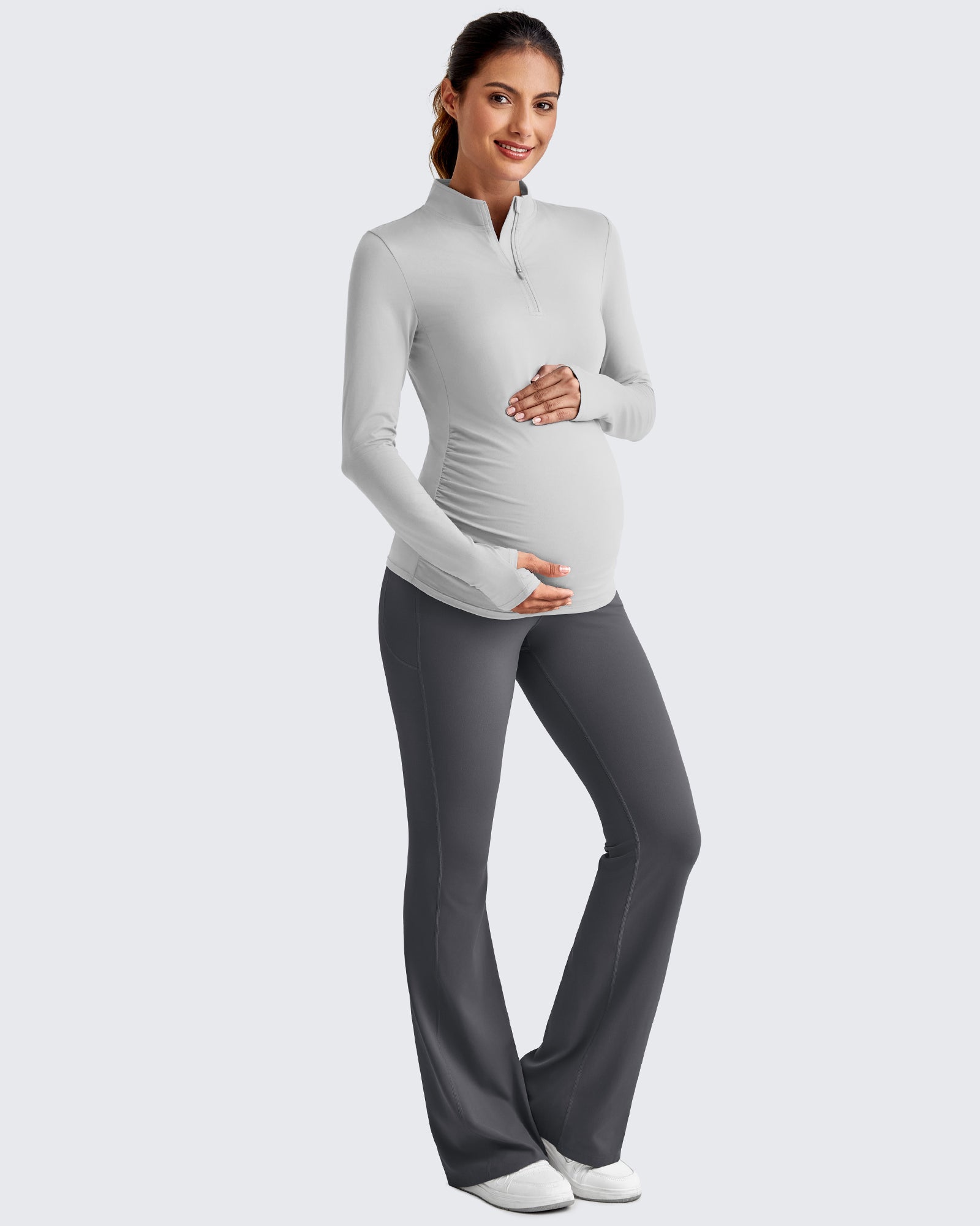 G4Free - UPF 50+ Half Zip Sun Maternity Shirts -GF25BY464BF-XS