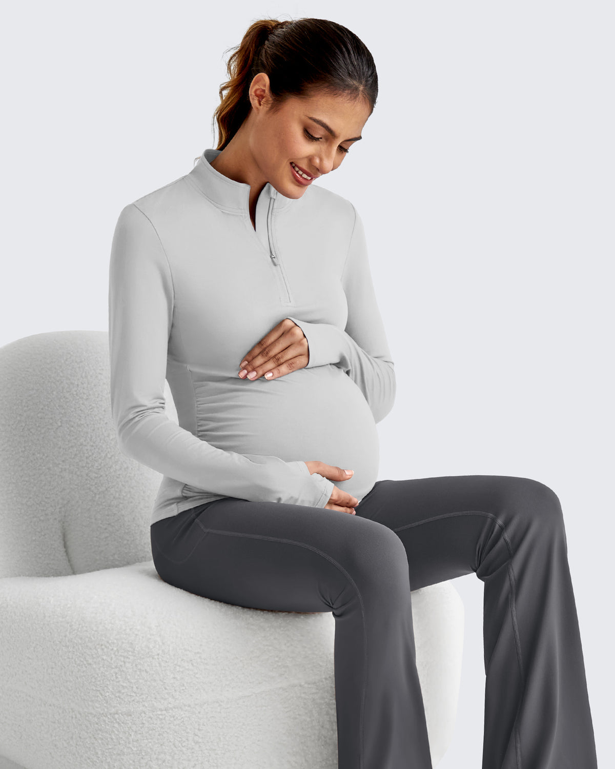 G4Free - UPF 50+ Half Zip Sun Maternity Shirts -GF25BY464BF-XS