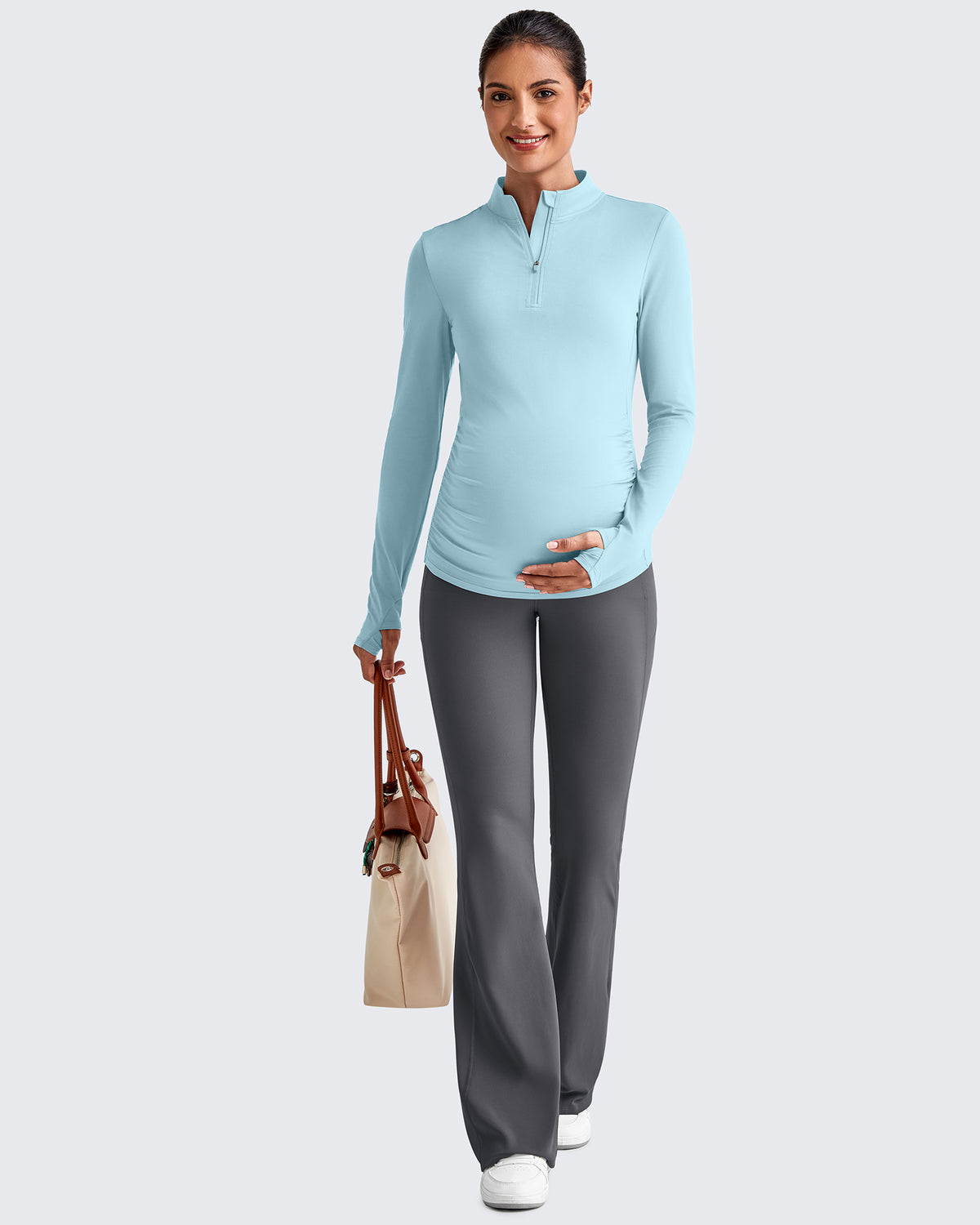 G4Free - UPF 50+ Half Zip Sun Maternity Shirts -GF25BY464BF-XS