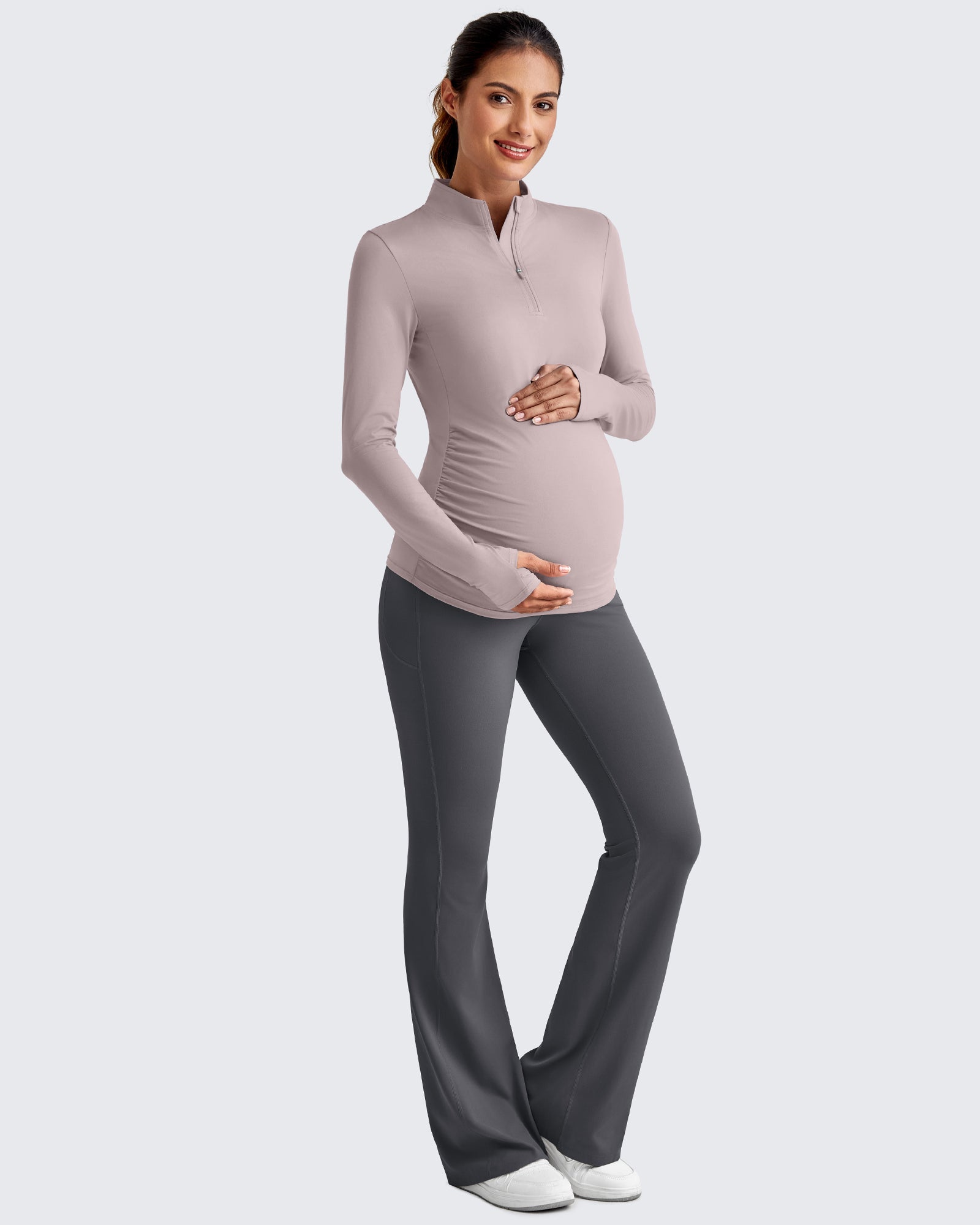 G4Free - UPF 50+ Half Zip Sun Maternity Shirts -GF25BY464BF-XS