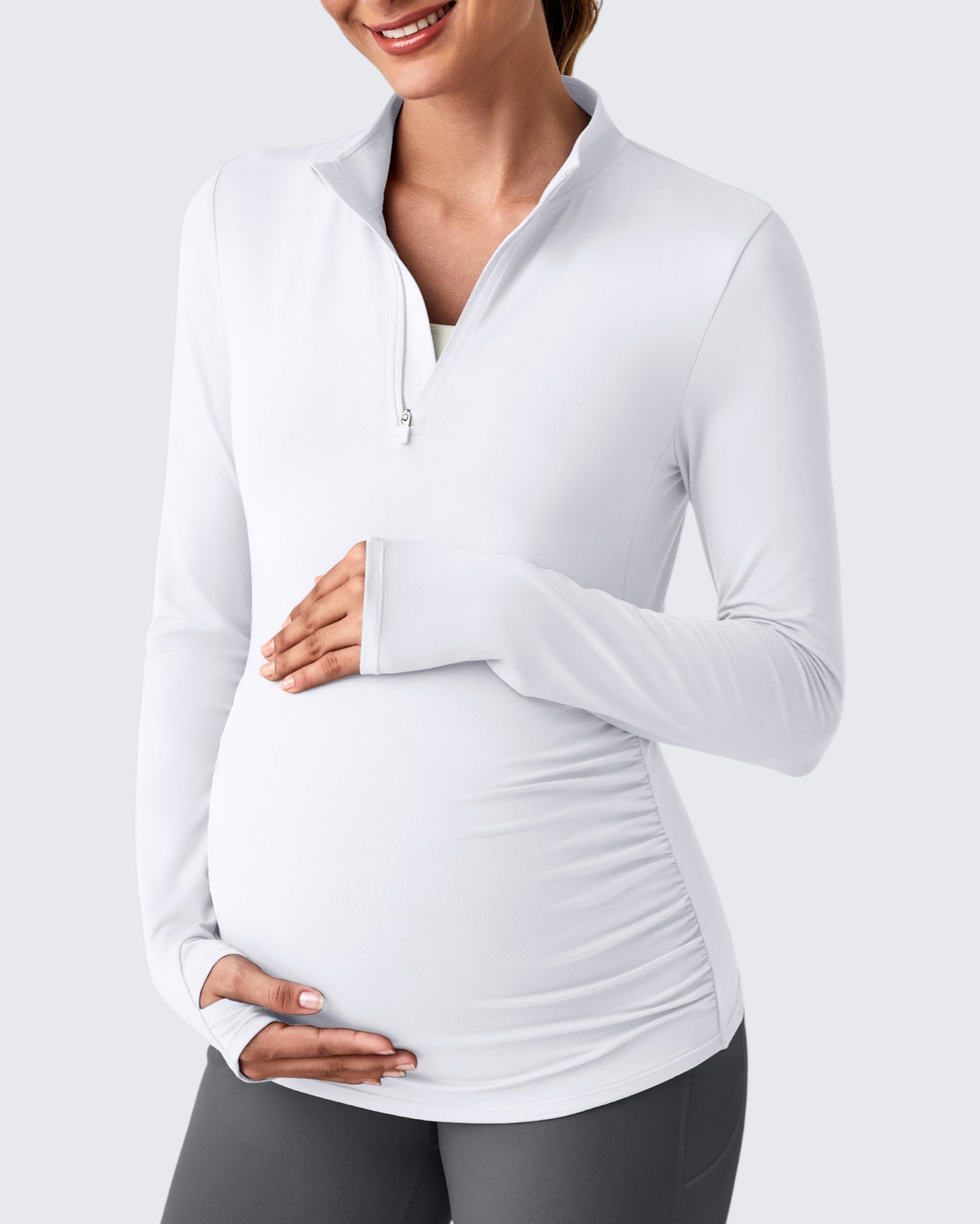 G4Free - UPF 50+ Half Zip Sun Maternity Shirts -GF25BY464BF-XS
