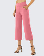 G4Free - Wide Leg High-Waisted Capri Work Pants 23 -GF21D016AA-S