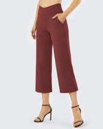 G4Free - Wide Leg High-Waisted Capri Work Pants 23 -GF21D016LA-S