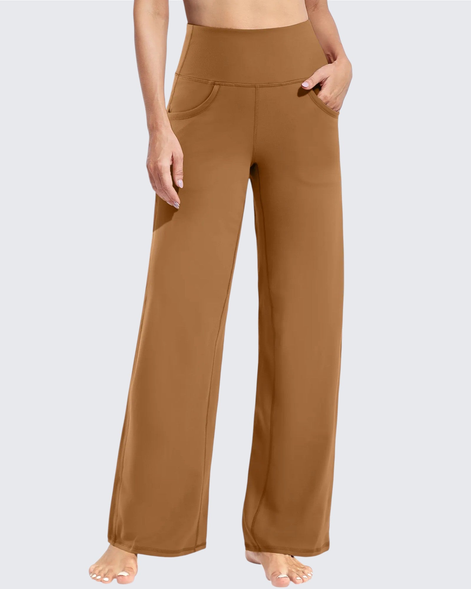 G4Free - Wide Leg Pants Woman Yoga Pants with Pockets Petite -PM23D151AA-S