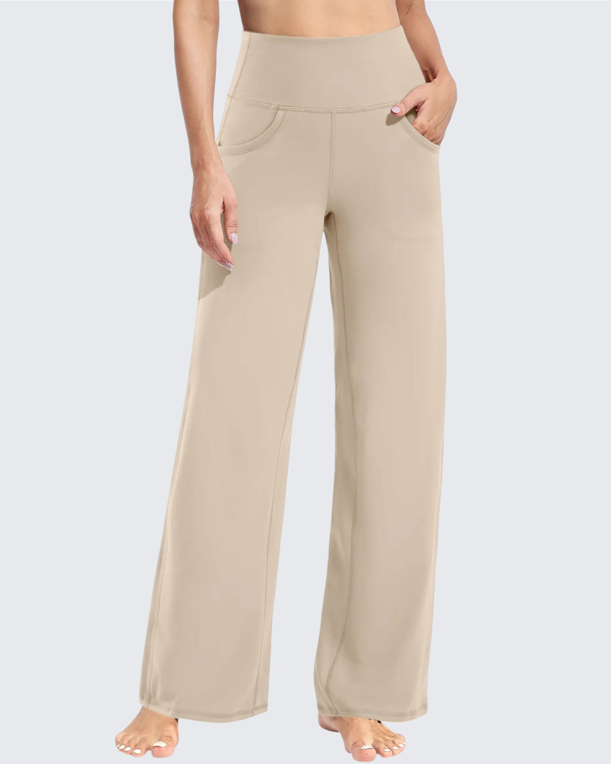 G4Free - Wide Leg Pants Woman Yoga Pants with Pockets Petite -PM23D151AA-S
