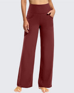 G4Free - Wide Leg Pants Woman Yoga Pants with Pockets Petite -PM23D151AA-S