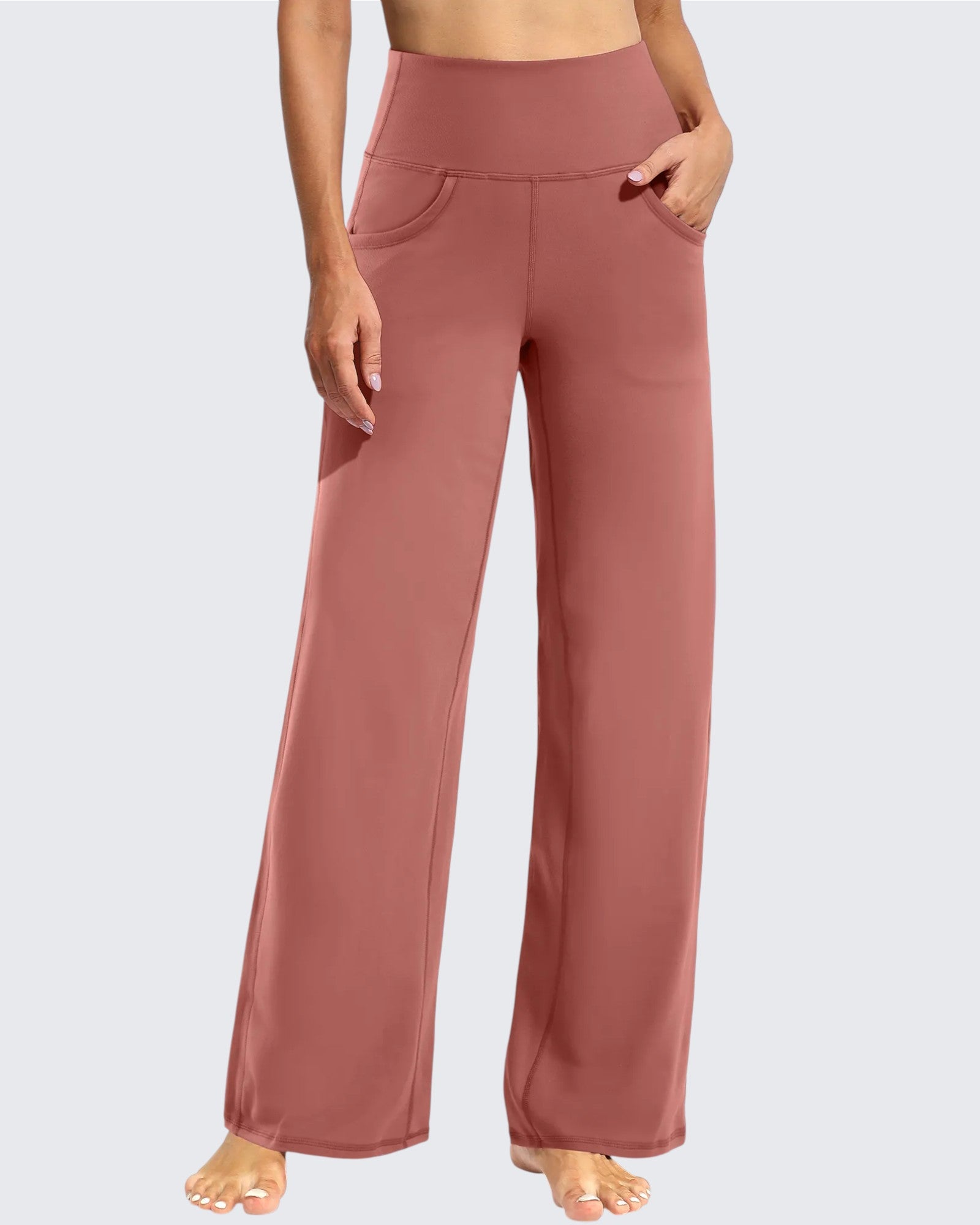 G4Free - Wide Leg Pants Woman Yoga Pants with Pockets Petite -PM23D151AA-S