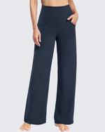G4Free - Wide Leg Pants Woman Yoga Pants with Pockets Petite -PM23D151AA-S