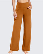 G4Free - Wide Leg Pants Woman Yoga Pants with Pockets Petite -PM23D151AA-S
