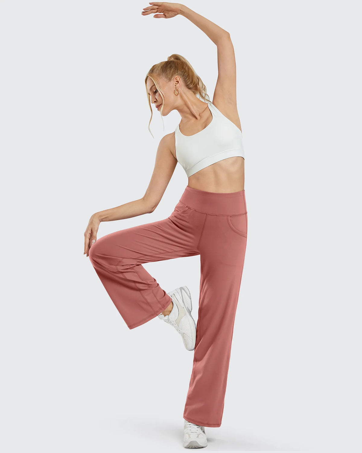 G4Free - Wide Leg Pants Woman Yoga Pants with Pockets Petite -PM23D151AA-S