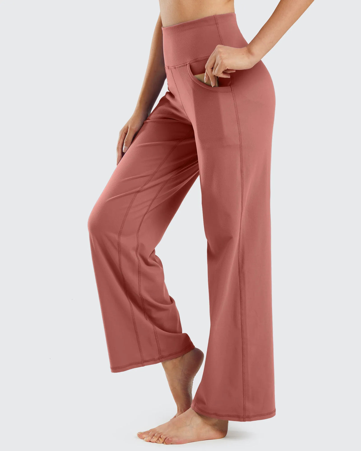 G4Free - Wide Leg Pants Woman Yoga Pants with Pockets Petite -PM23D151NA-S