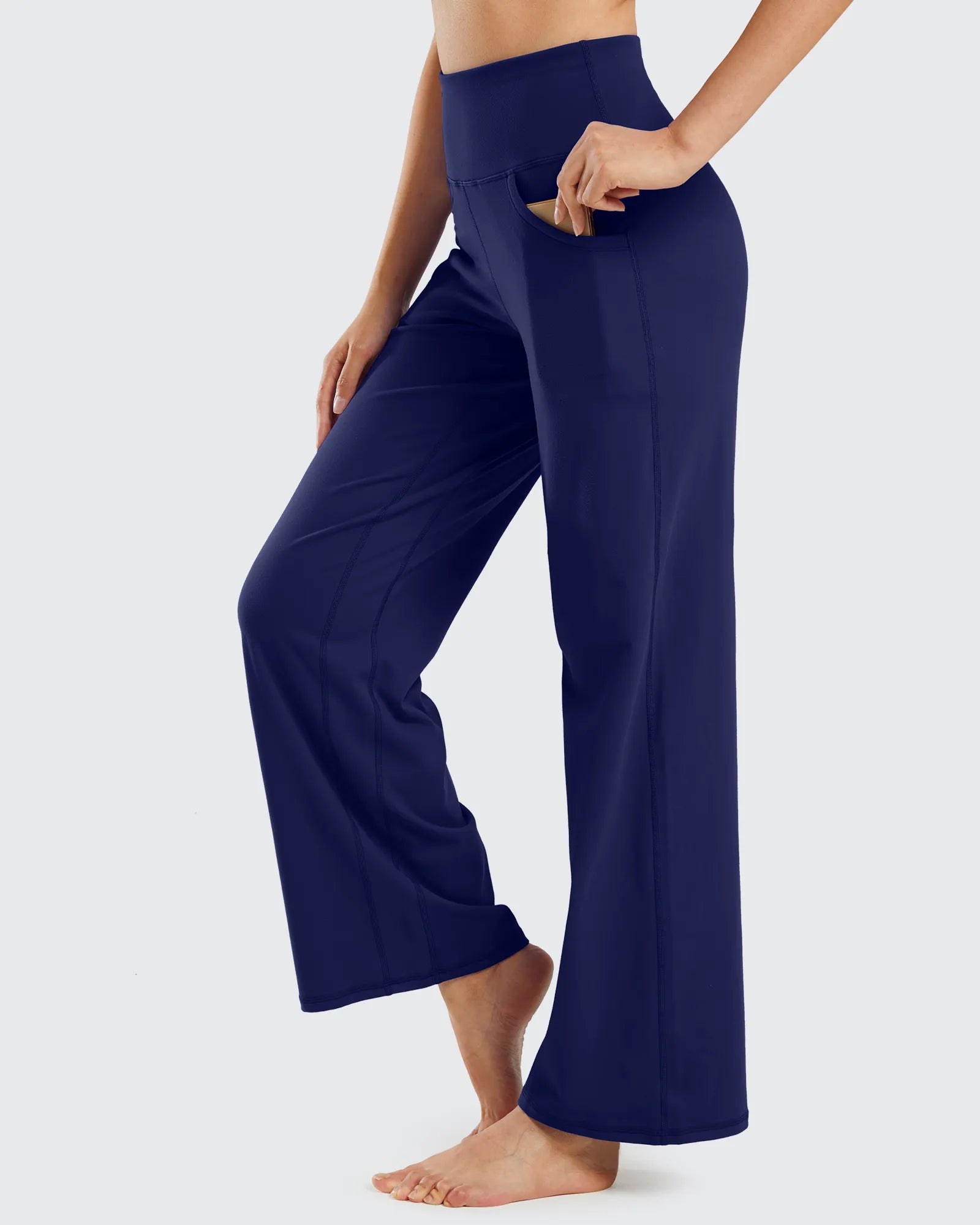 G4Free - Wide Leg Pants Woman Yoga Pants with Pockets Regular -PM20D06AG-XS