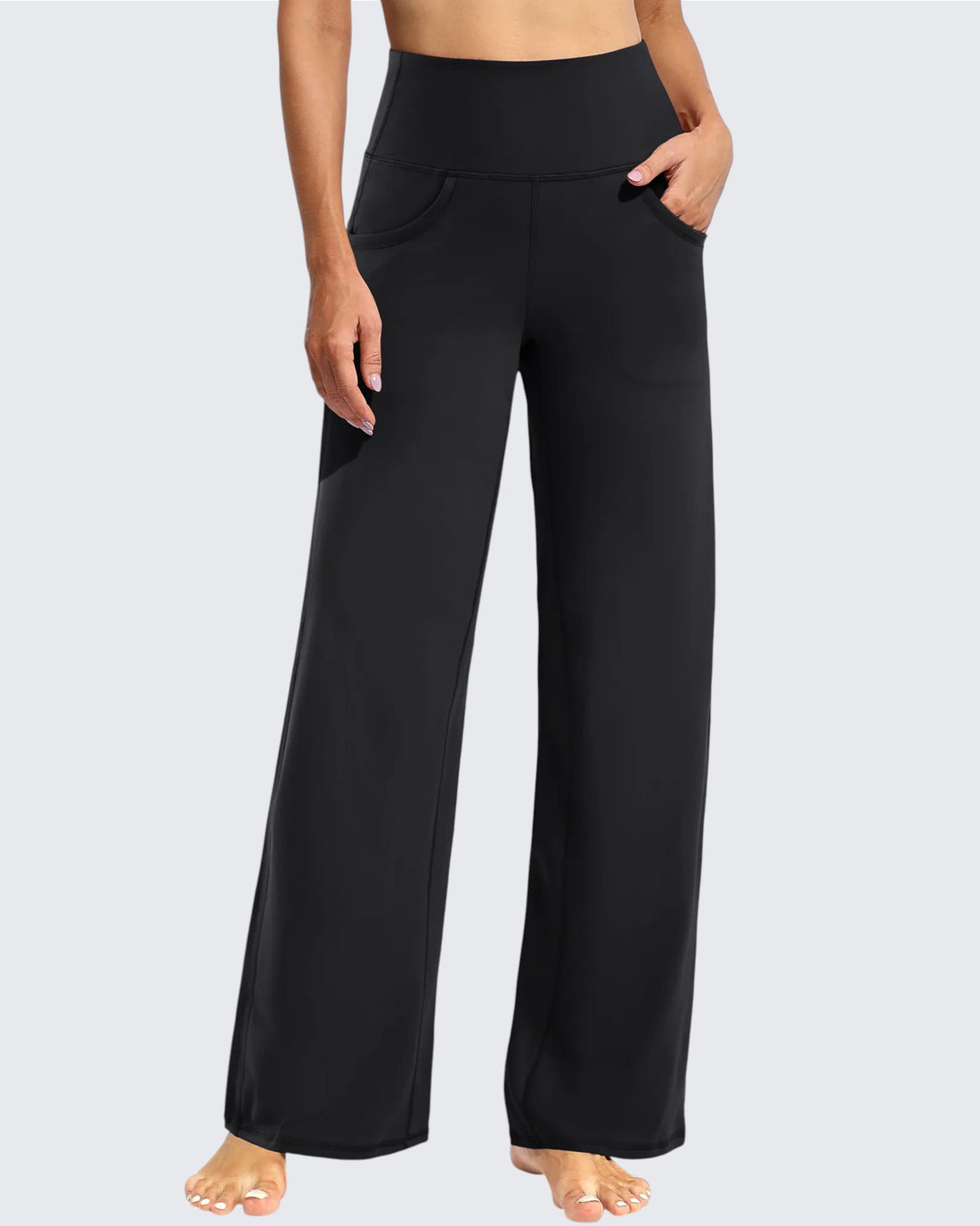 G4Free - Wide Leg Pants Woman Yoga Pants with Pockets Petite -PM23D151AA-S