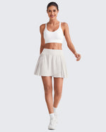 G4Free - Wrapped  Front Pleated Tennis A Line Skirts -GF25H410CA-S