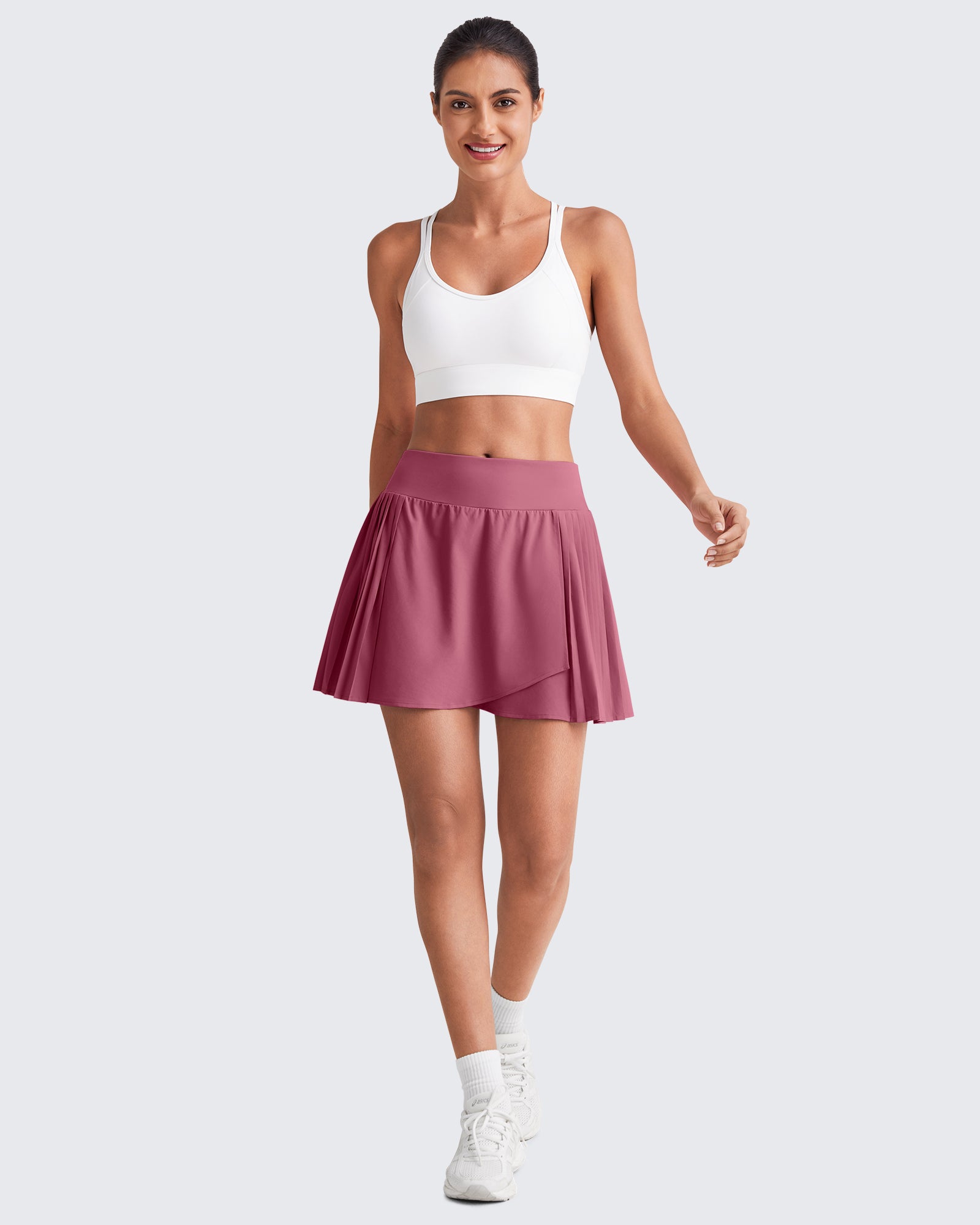 G4Free - Wrapped  Front Pleated Tennis A Line Skirts -GF25H410CA-S