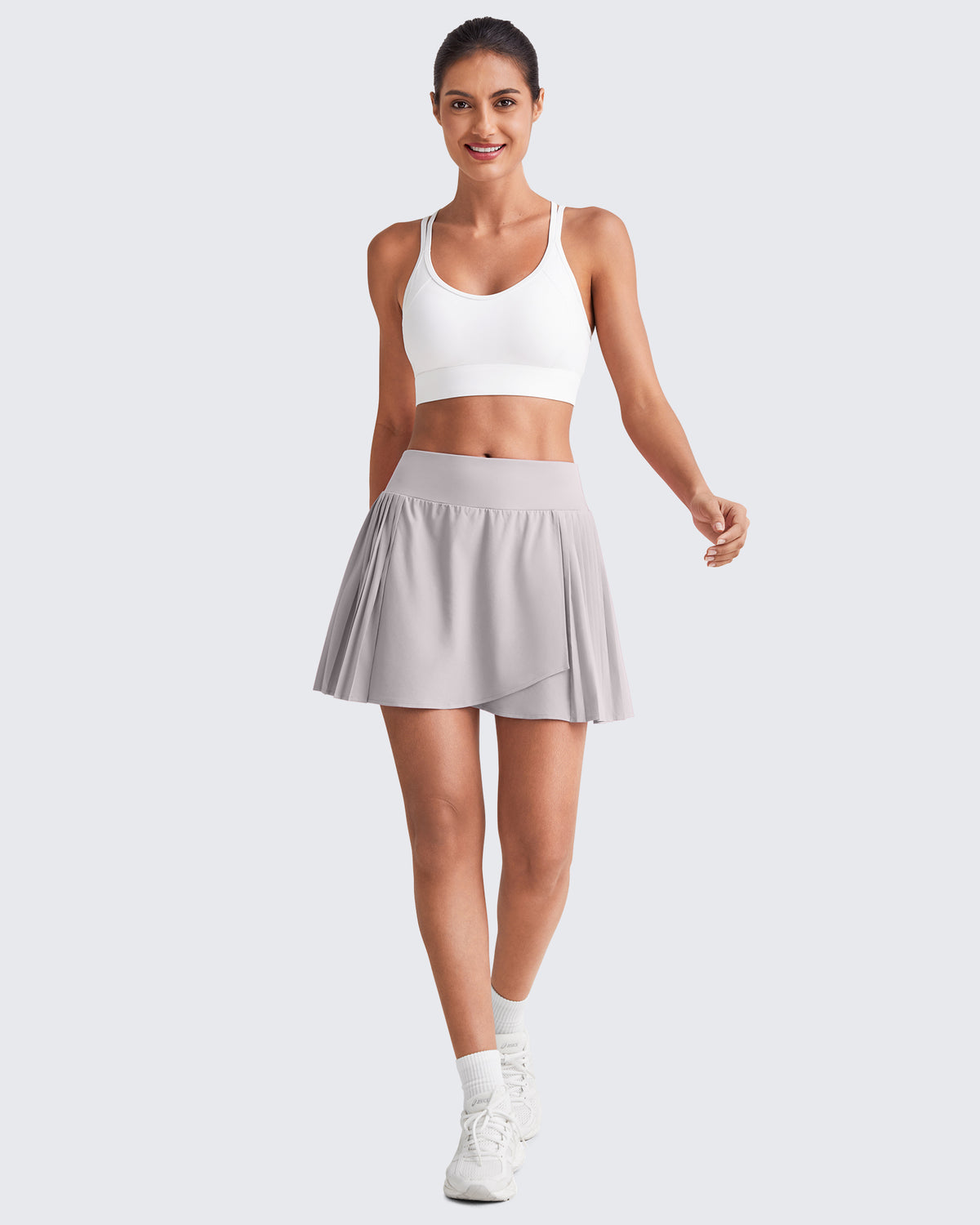 G4Free - Wrapped  Front Pleated Tennis A Line Skirts -GF25H410CA-S