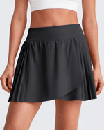 G4Free - Wrapped  Front Pleated Tennis A Line Skirts -GF25H410CA-S