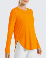 G4Free Activewear Scoop Neck UV Sun Workout Long Sleeve