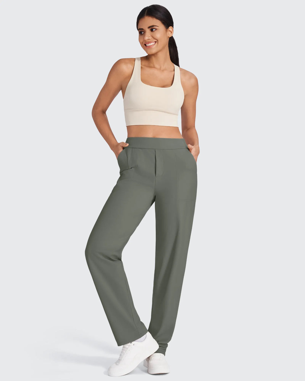 ShiftReady High-Waist Straight Dress Pants - G4Free