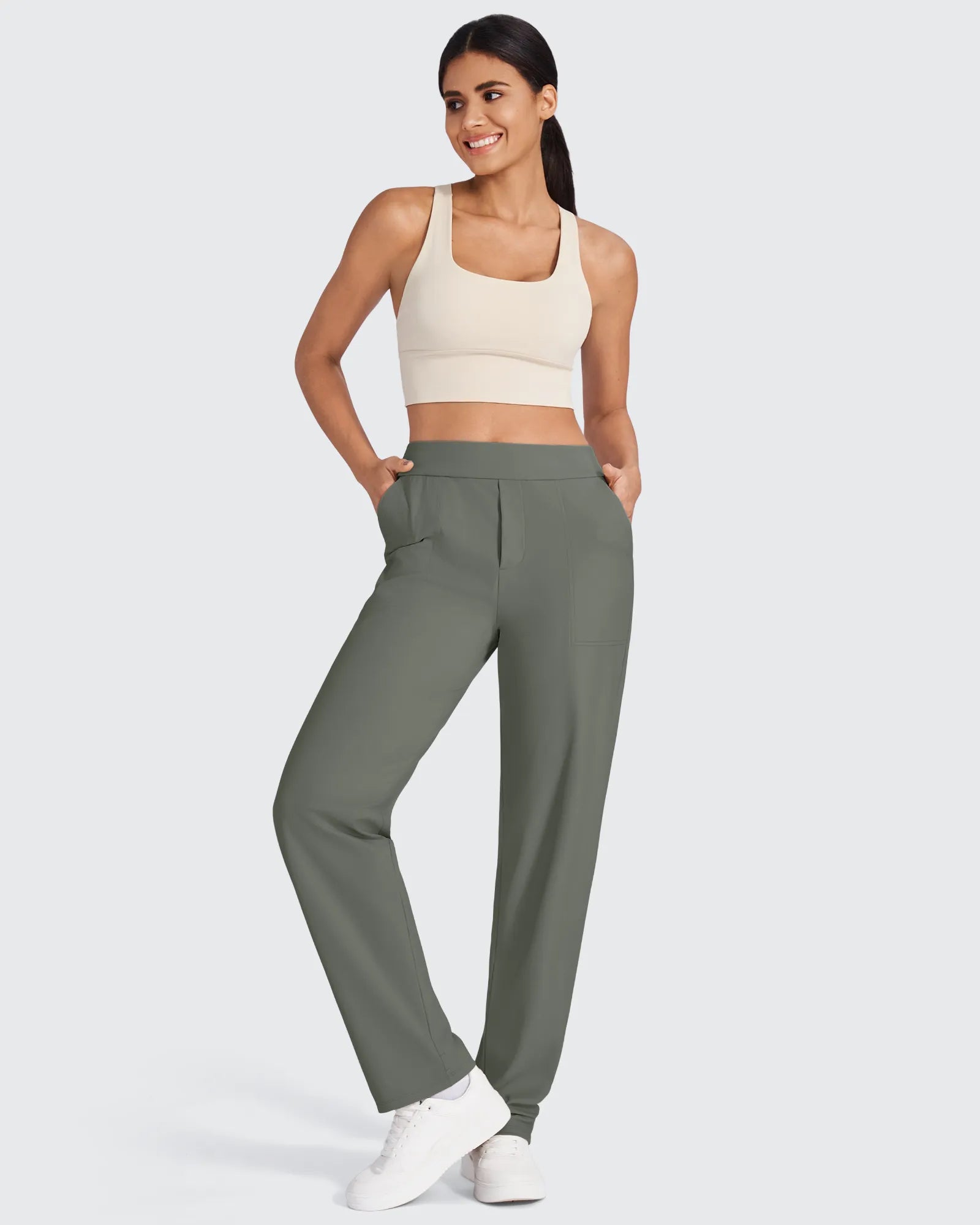 ShiftReady High-Waist Straight Dress Pants - G4Free