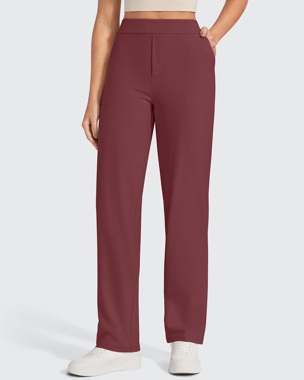 ShiftReady High-Waist Straight Dress Pants - G4Free