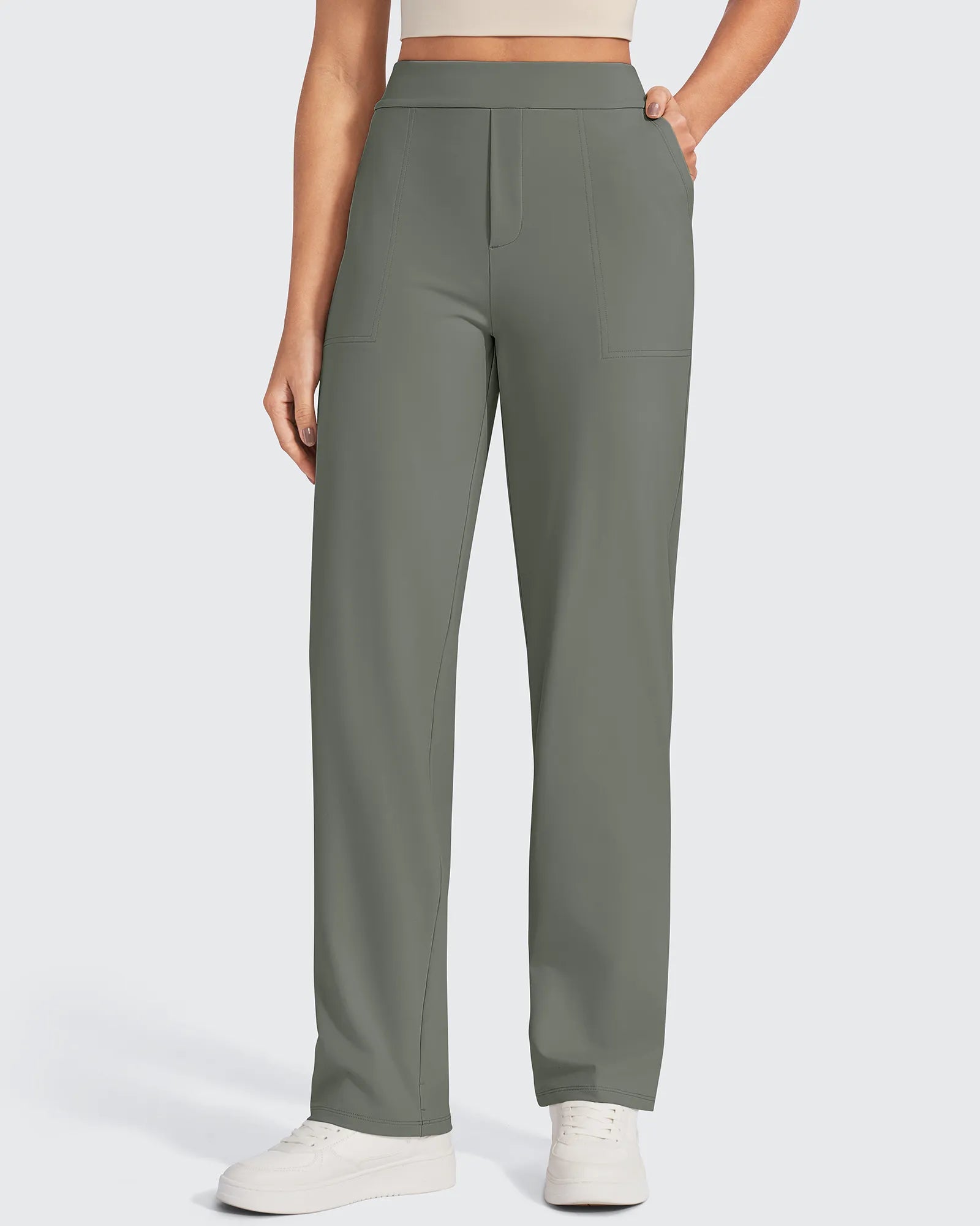 ShiftReady High-Waist Straight Dress Pants - G4Free