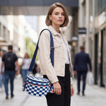 G4Free Checkered Crossbody Bum Bag with Removable Pouch Lightweight