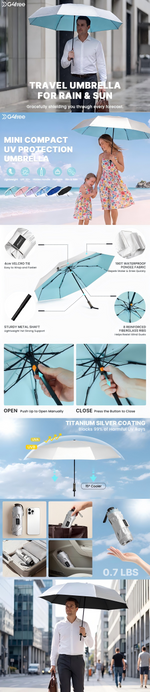 G4Free Mini Travel Umbrella UPF 50+