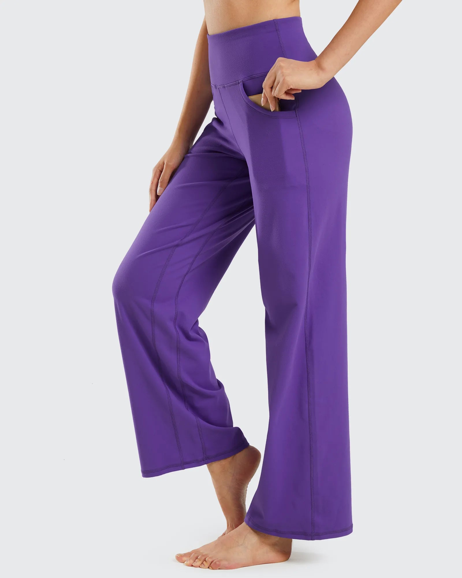 Wide Leg Pants Woman Yoga Pants with Pockets Petite - G4Free