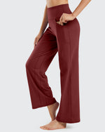 Wide Leg Pants Woman Yoga Pants with Pockets Petite - G4Free