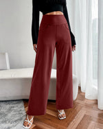 Wide Leg Pants Woman Yoga Pants with Pockets Regular - G4Free