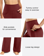 Wide Leg Pants Woman Yoga Pants with Pockets Petite - G4Free
