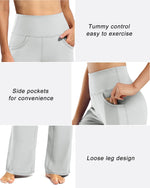 Wide Leg Pants Woman Yoga Pants with Pockets Petite - G4Free