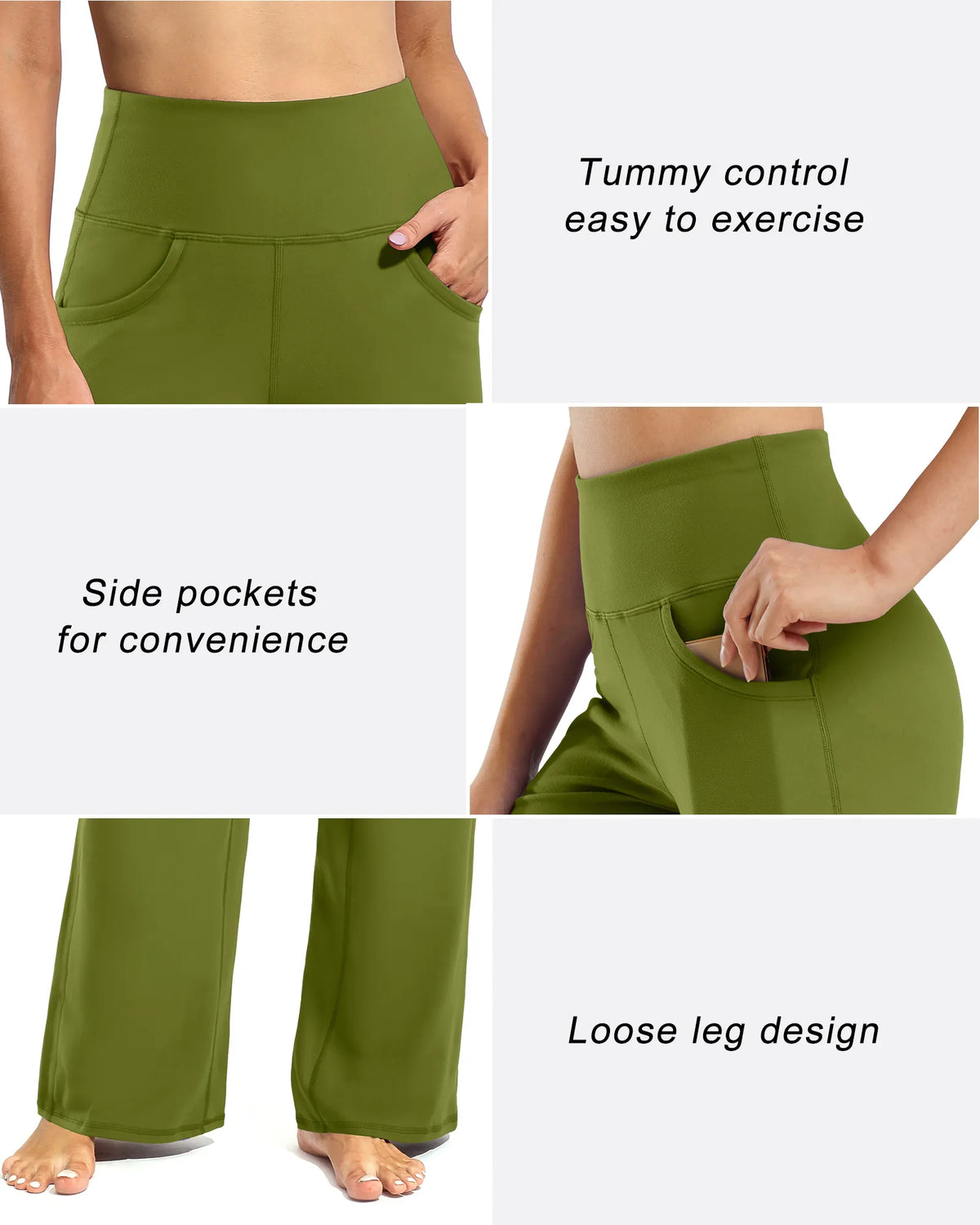 Wide Leg Pants Woman Yoga Pants with Pockets Petite - G4Free