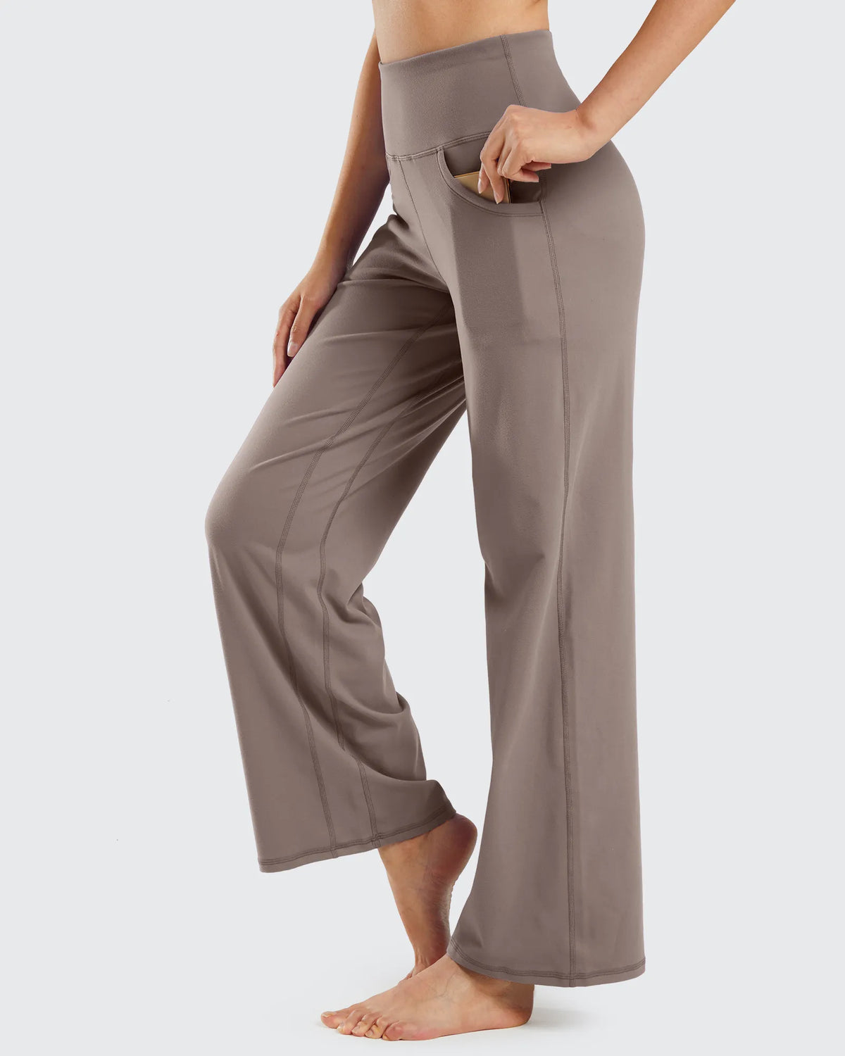 Wide Leg Pants Woman Yoga Pants with Pockets Petite - G4Free