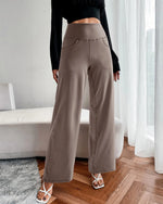 Wide Leg Pants Woman Yoga Pants with Pockets Regular - G4Free