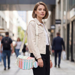 G4Free Checkered Crossbody Bum Bag with Removable Pouch Lightweight