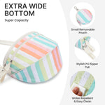 G4Free Checkered Crossbody Bum Bag with Removable Pouch Lightweight