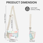 G4Free Checkered Crossbody Bum Bag with Removable Pouch Lightweight