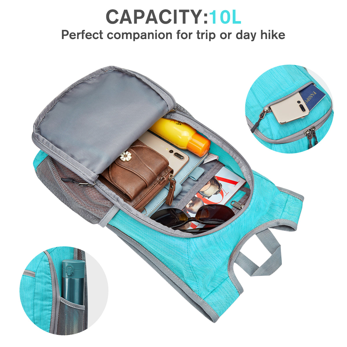 G4Free 10L/15L Lightweight Hiking Backpack - G4Free
