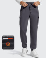 Flurrylux Men's Cotton Fleece-Lined  Drawstring Cargo Pants