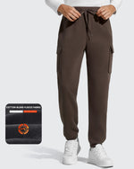 Flurrylux Men's Cotton Fleece-Lined  Drawstring Cargo Pants