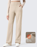 EverGoing Fleece Lined High-Waisted Dressy Pants - G4Free
