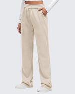 Smoofit Elastic-Waist Wide Leg Sweatpants Petite - G4Free