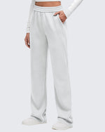 Smoofit Elastic-Waist Wide Leg Sweatpants Petite - G4Free