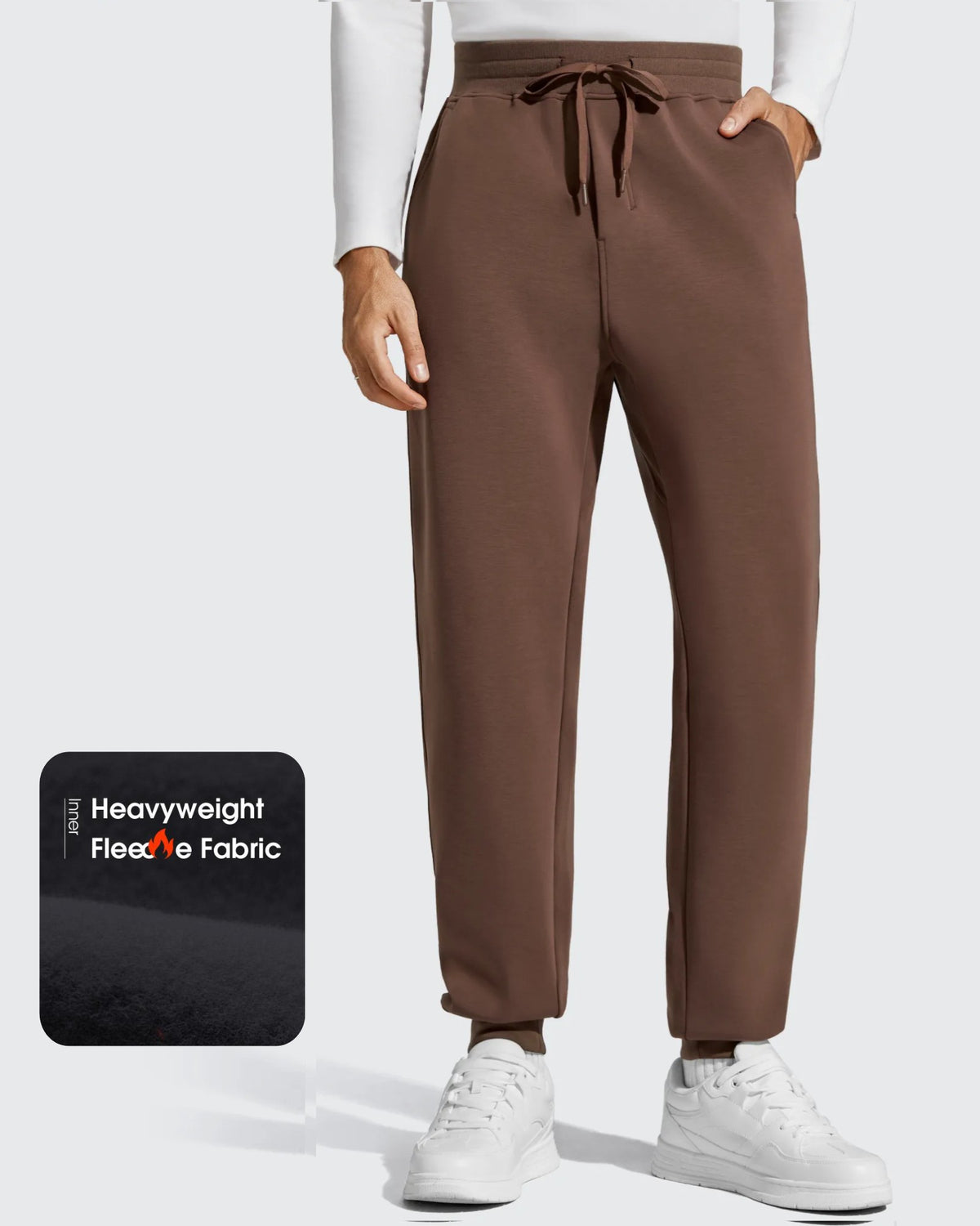 Smoofit Men's Fleece Lined Drawstring Thermal Joggers